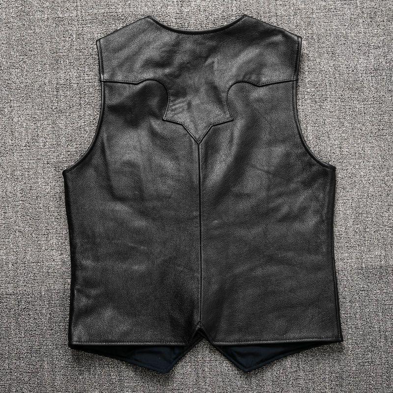New Genuine Leather Vest Vest Camisole Retro Spring and Autumn Style