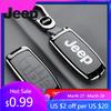 Per Jeep Cover Guscio Custodia Portachiavi Auto in Metallo e Pelle Per Jeep Commander Compass Gladiator Wagoneer Grand Cherokee Wrangler JK Rene