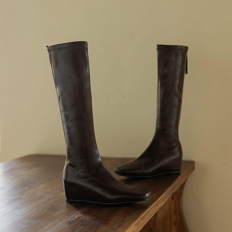 Krazing Pot PU осенне-зимние ботинки для верховой езды с квадратным носком — фото 8