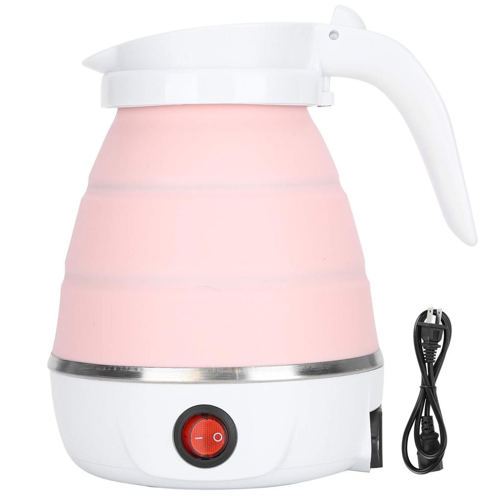 Electric Kettle, 400W, 600ml, with Boil-Dry Protection, Perfect for Business Trips, University Dorms, etc. (Pink)