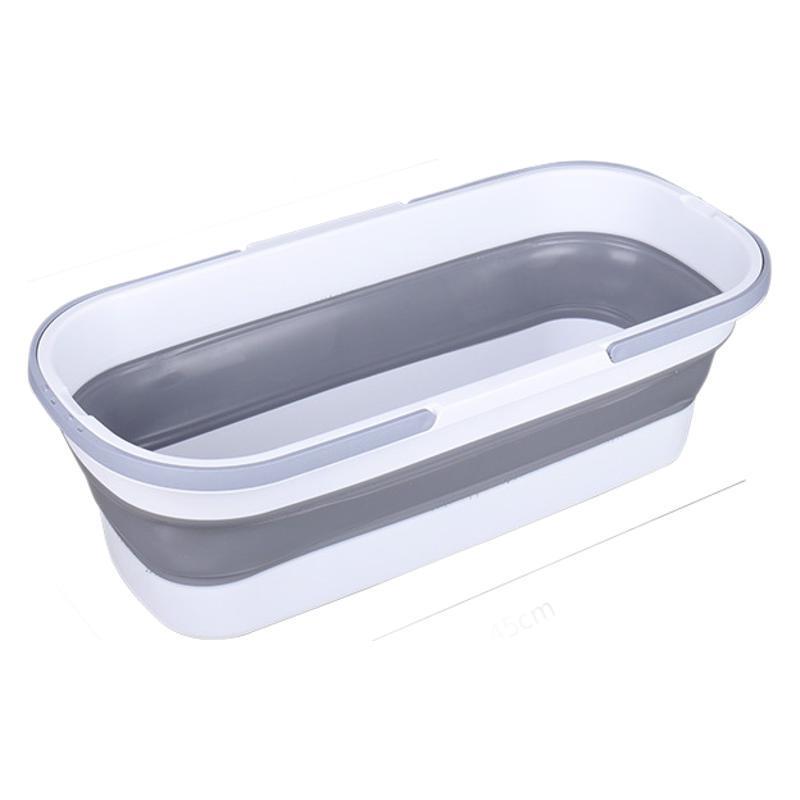 Faltbarer Rechteckiger Mopp und Autowasch-Eimer mit eingebautem Abflussbecken und Auswringer