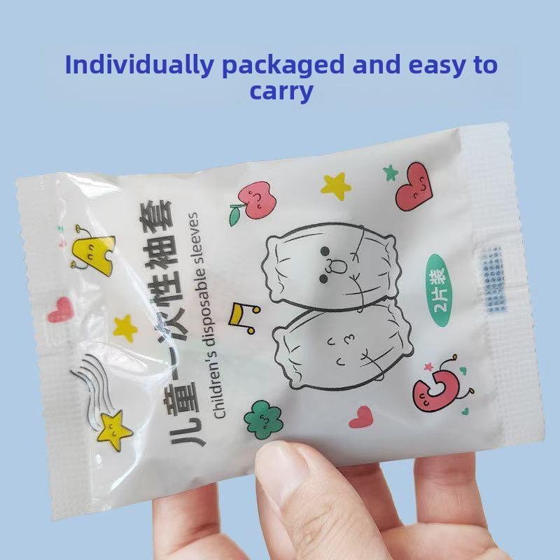 Manguitos Desechables Adorables para Niños, Impermeables, Resistentes al Aceite y a la Suciedad para Invierno, Sin Lavado