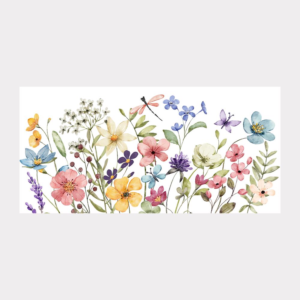 Coloful Watercolor Wildflower Art Flowers Posters Leaves Botanical Canvas Prints Painting Wall Art Picture Living Room Bedroom Office Decor