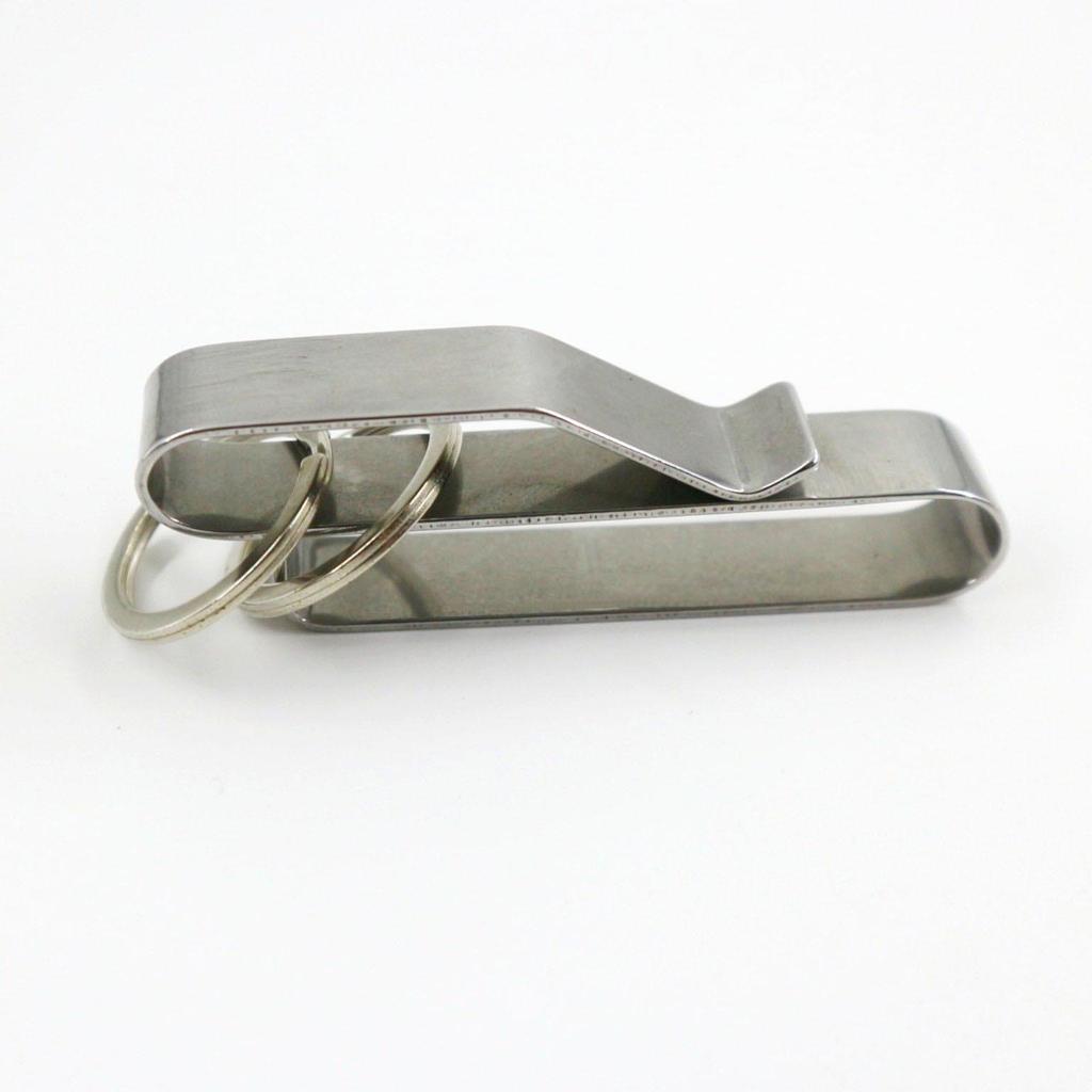 Clip pour clés large en acier inoxydable pour boucle de ceinture