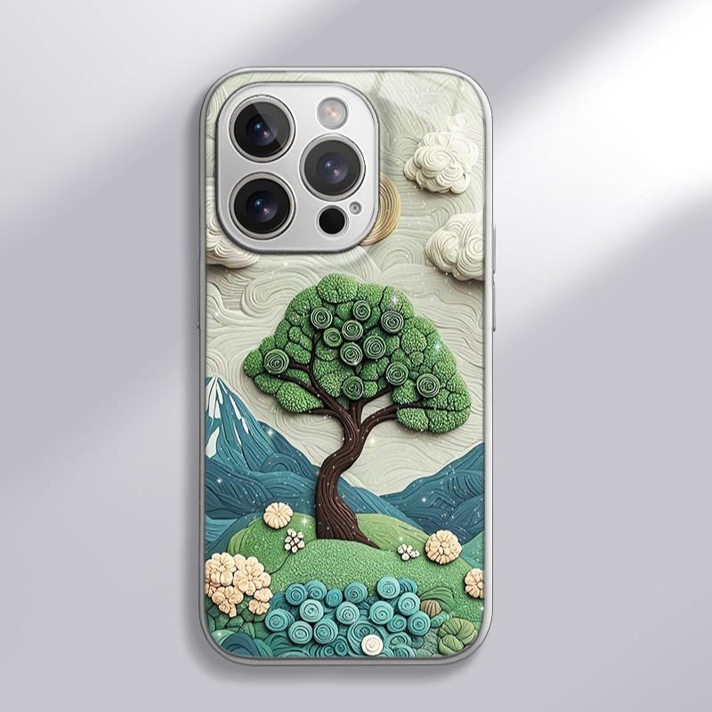 

For Apple 16 Promax New Year Women s Model for IPhone Mobile Phone Case 15 Spring Mountains and Rivers 14pm Hydrogel Shell For Apple 6