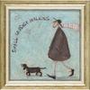 YouPower Sam Toft Gel-Coated Square Art Frame, Medium, "Little Sausage Walking