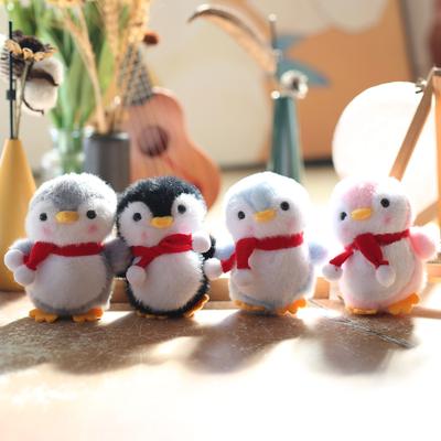 Bonito Pequeno Pinguim Pingente Brinquedo de Pelúcia Boneca Desenho Animado Mochila Escolar Pendurado Ornamento Chaveiro Boneca