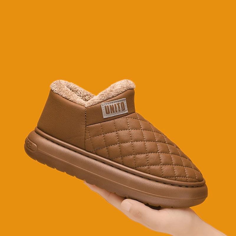 

Парные тапочки, водонепроницаемые зимние тапочки для мужчин, модные, универсальные, повседневные, на платформе, взрывной стиль, новое поступление 36-37