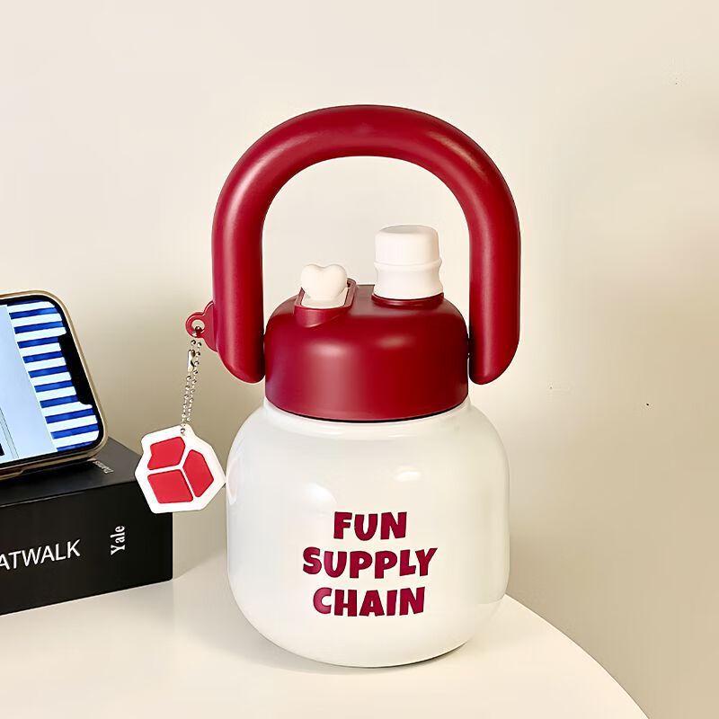 TLAKEHO Dual-Drink Portable Insulated Straw Cup