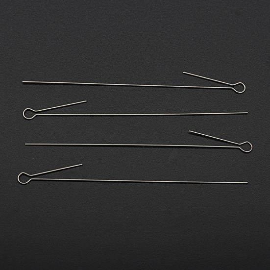 50Pcs Rotating Sequin Steel Wire DIY Modification Sturdy Anti-rust Wear-resistant Accessories Stainless Steel Spinnerbait Fly Hook Wire Long Needle
