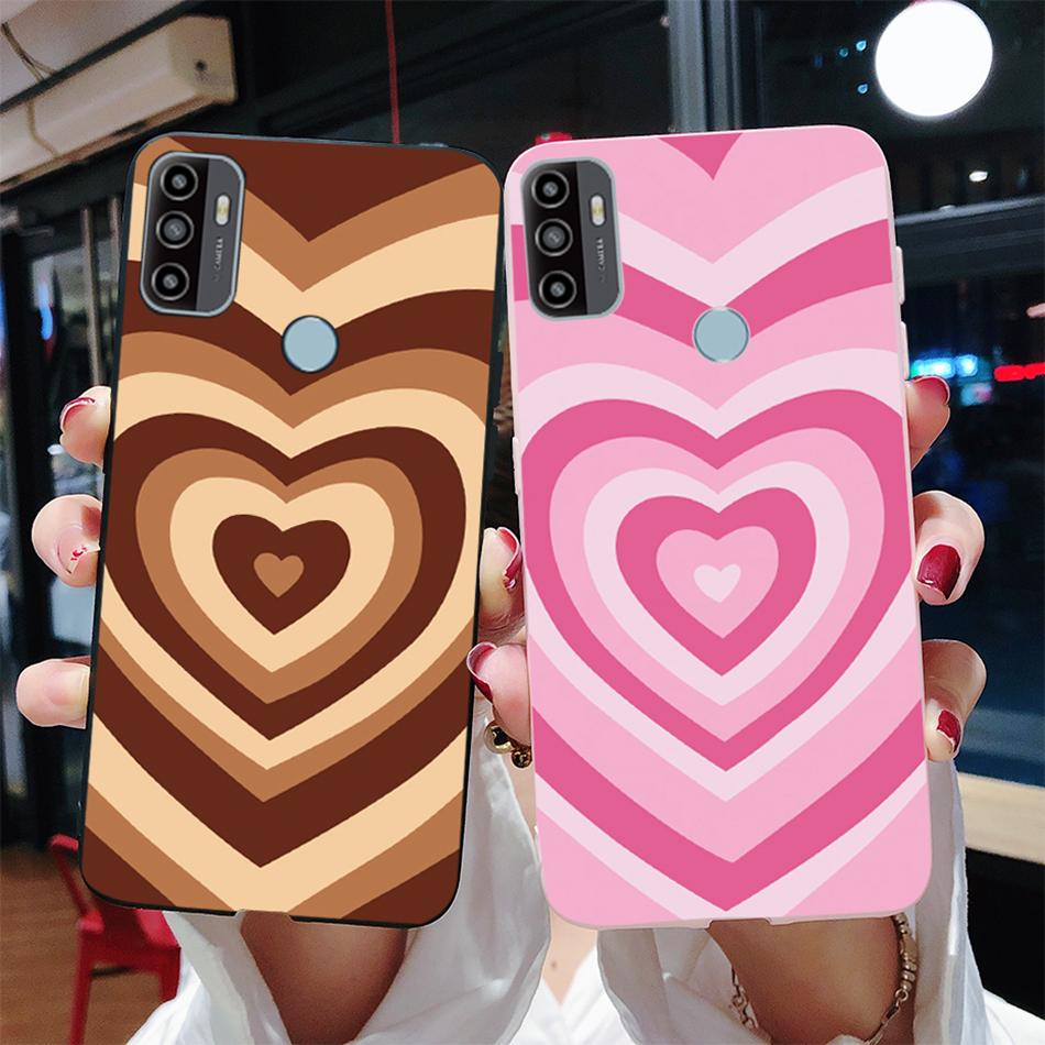 For OPPO A53S 2020 Case Cartoon Coque Heart Painted Silicone Phone Back Cover For oppo a53s A 53s A53 s oppoa53 2020 Shell Case