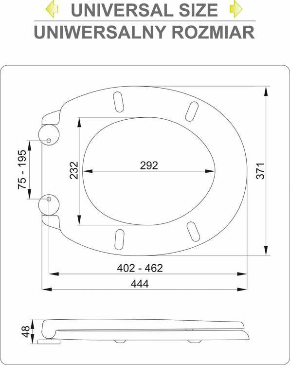Slow-Closing Toilet Seat Cover with Child Seat 2-in-1 Detachable PP-O