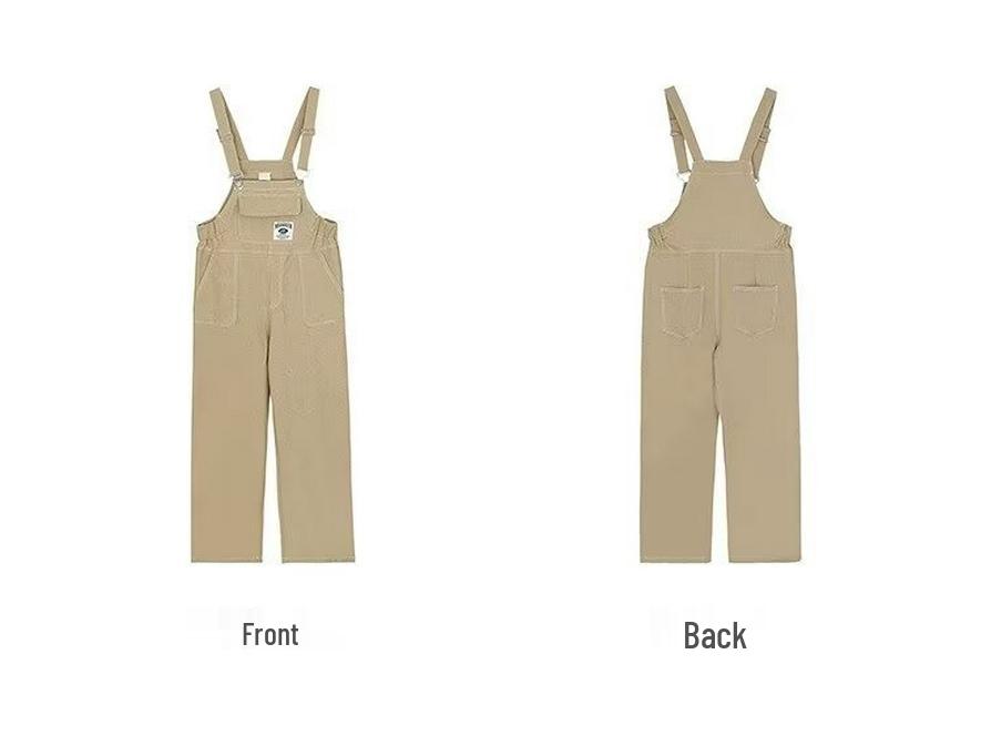 Dopamine Outfit Women's Retro American-Style High-Waist Wide-Leg Overalls for Autumn