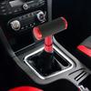 Arenbel Shift Knob Car Lever Knob Leather Aluminum Alloy Type Universal for Manual Auto Vehicles Red T-Handle