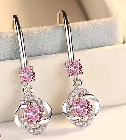 925 Sterling Silver Stud Earrings AAA Zircon For Women High Quality Exquisite Student Girlfriend Jewelry Accessories Heart Gift