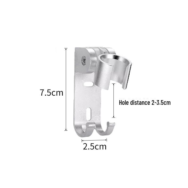 Регулируемый держатель для душа: Алюминиевый кронштейн без перфорации, бесшовный