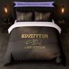 Set Biancheria da Letto 3 Pezzi Stampa Led Zeppelin Copripiumino con Due Federe Biancheria da Letto Morbida per Camera da Letto Domestica