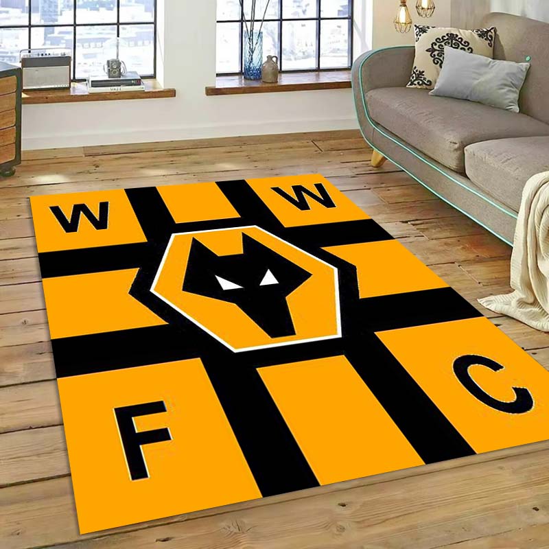 Wolverhampton Wanderers F.C. a tema calcistico. Tappeti, Zerbini e Tappeti Decorativi; Tappetini antiscivolo grandi.