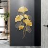 Ginkgo Leaf Iron Art Wall Hanging - 3D Metal Decor for Living Room Entrance