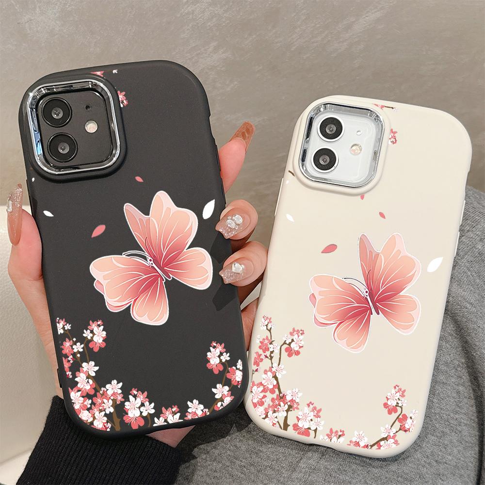 Ühevärviline hõbedase servaga objektiiv, pehme vedel silikoonist löögikindel telefoniümbris iPhone'ile Samsung Huawei Honor Xiaomi Redmi OPPO Realme Vivo Infinix Tecno