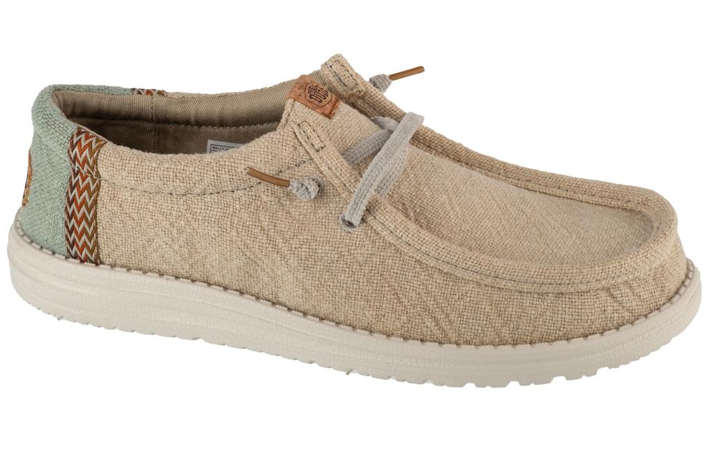 Hey Dude Wally Jute, Mens Beige Sneakers