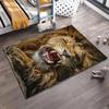 Lion Face Carpet for Living Room Decor, Fierce Animal Design Rug Suitable for use as an anti-slip for living room bedroom sofas