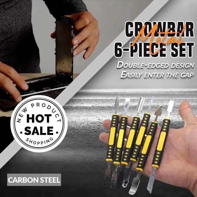 6 STÜCKE metall brecheisen aufbrechen reparatur kit handy notebook doppelkopf metall stecker haushalts handwerkzeug-set