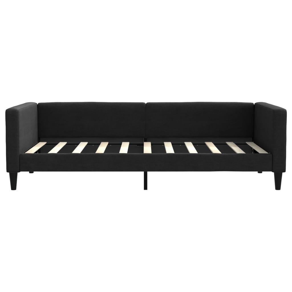 Vidaxl Sofa Z Funkcją Spania, Czarna, 90X190 Cm, Obita Tkaniną