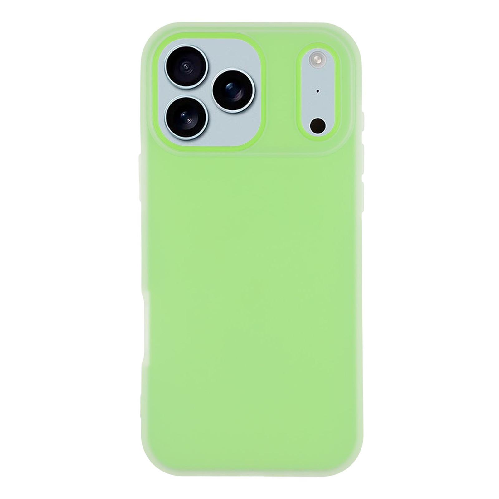 

For iPhone 17 Pro Max Case 2 in 1 PC+TPU Frosted Phone Case Large Camera Cutout Matcha Green