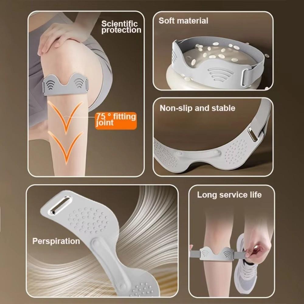 1 Pair Highly Elastic Knee Support Protector Silicone Patellar Tendon Support Strap  Daily Use