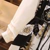Eleganti Abiti Monopetto al Ginocchio da Donna  Stampa Vintage A-line Larghi Collo Polo Donna Primavera Taglie Forti
