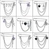 Elegante Perlenketten Quastenbrosche Mode Damen Kleidung Dekor Accessoires Schmucknadel Hosen Taillenverstellstifte Taschenanhänger Geschenke