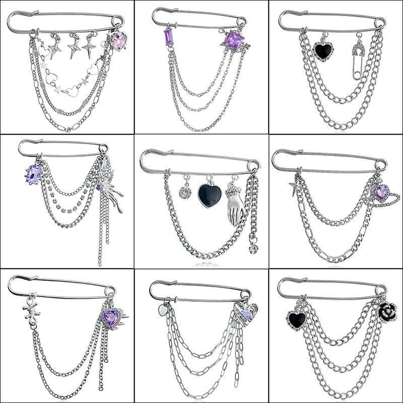 Elegante Perlenketten Quastenbrosche Mode Damen Kleidung Dekor Accessoires Schmucknadel Hosen Taillenverstellstifte Taschenanhänger Geschenke