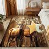 1PC Custom Name Deer Forest Theme Floor Mat Ideal for Living Room, Game Rooms, Office, Bedroom,Floor Mat Playful Design