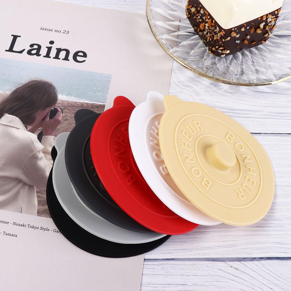 With Convex Handle Cup Lid Dustproof Mug Sealed Cap Silicone Glass Cup Cover Ceramic Cup