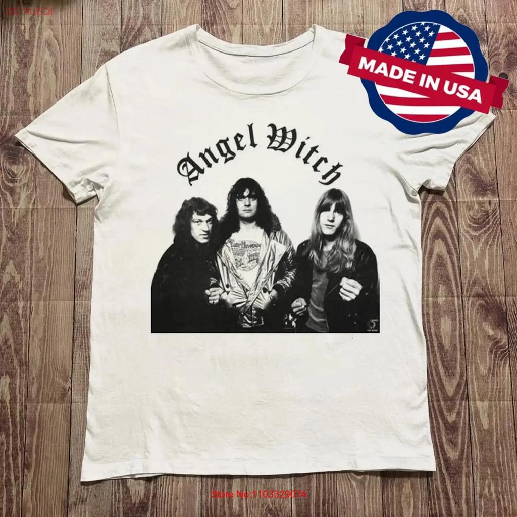 Vintage Angel Witch Band Members T Shirt Concert S To 5XL TR392 Vintage Washed Top For Everyday Wear Casual Comfortable Graphic