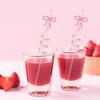 6/12Pcs Glitter Reusable Bow for Wedding Bridal Shower Decoration Kids Birthday Party Favors Supplies Milk Juice Drinking Straw