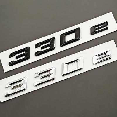 NOVÉ 3D ABS Chrom Černé Auto Písmena Logo 330e Zadní Kufr Znak Odznaky Samolepky Pro 330e G20 G21 F30 F31 Vnější Doplňky