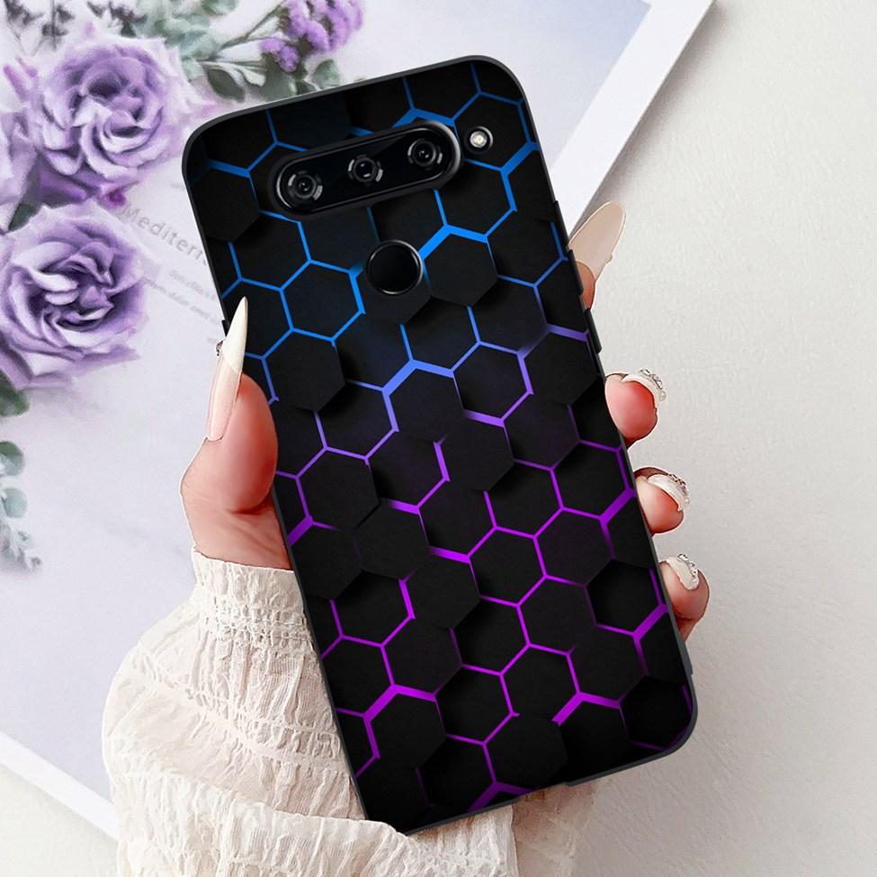 Funda For LG V40 ThinQ Case Cover Silicone Luxury Fashion Cute Cat Cool Shockproof Bumper Casing For LG V405 LM-V405 LM-V409N