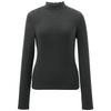 Women's Stand Collar Long Sleeve Slim Fit T-shirt