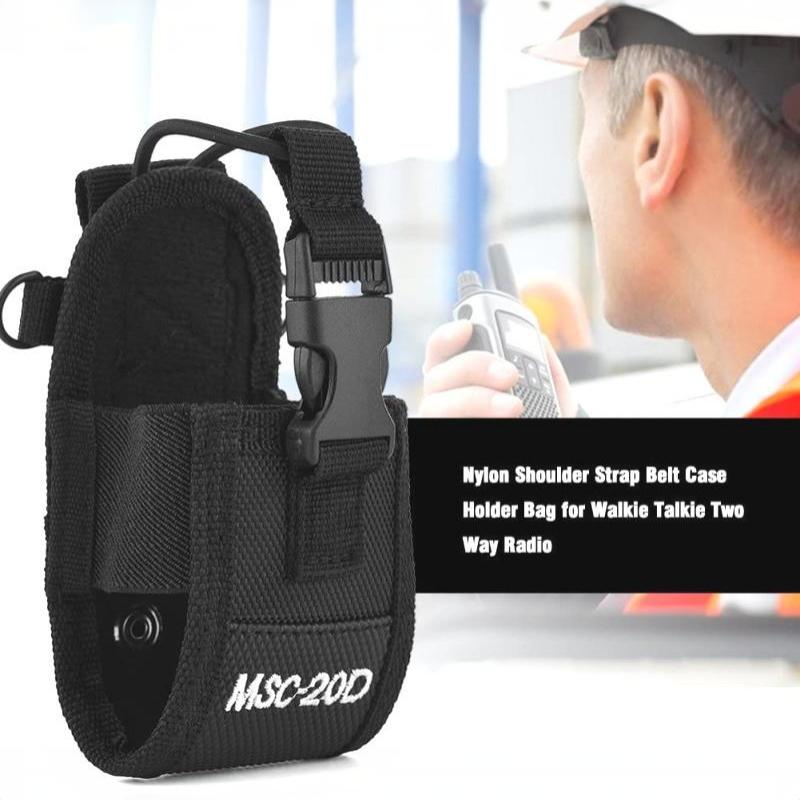 MSC-20D Waterproof Nylon Walkie Talkie Pouch Adjustable Sling Radio Holder Case for Hiking Patrol Construction Work