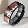 Men's 8mm Retro Titanium Steel Ring: Light Luxury, Niche Design