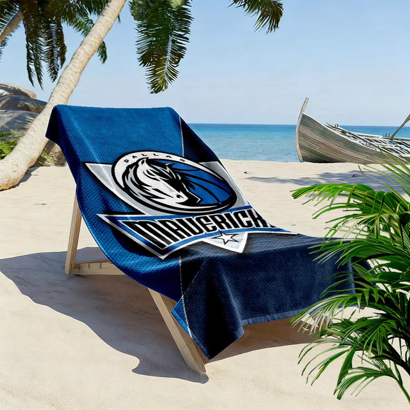 Dallas Mavericks Print Beach Towel, Large Soft Quick Dry Towel for Beach Camping Swimming