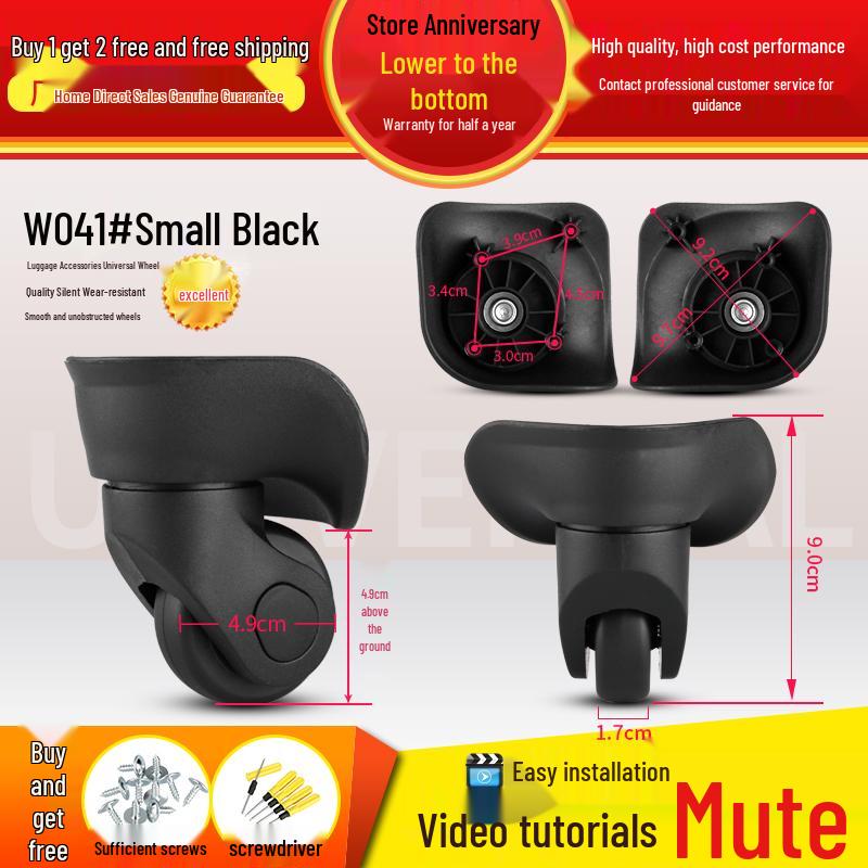 Universal Wear-Resistant Silent Luggage Wheel Replacement for Travel Suitcases