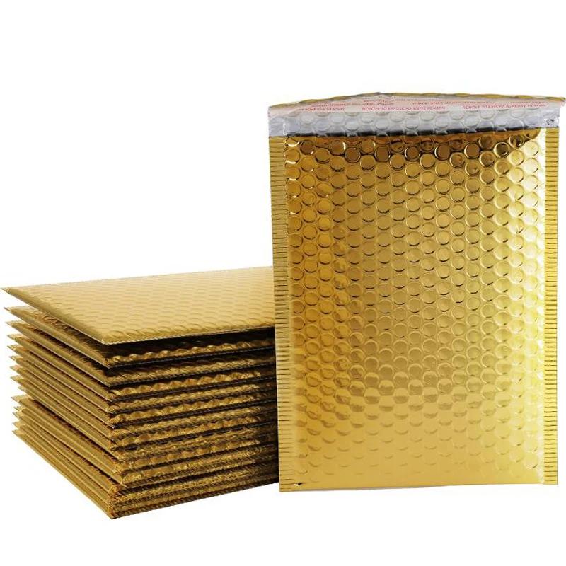50pcs/lot Aluminized Bubble Mailer Poly Mailing Bags Shipping Envelopes with Bubbles Shippings Packaging Envelope Mailers Padded