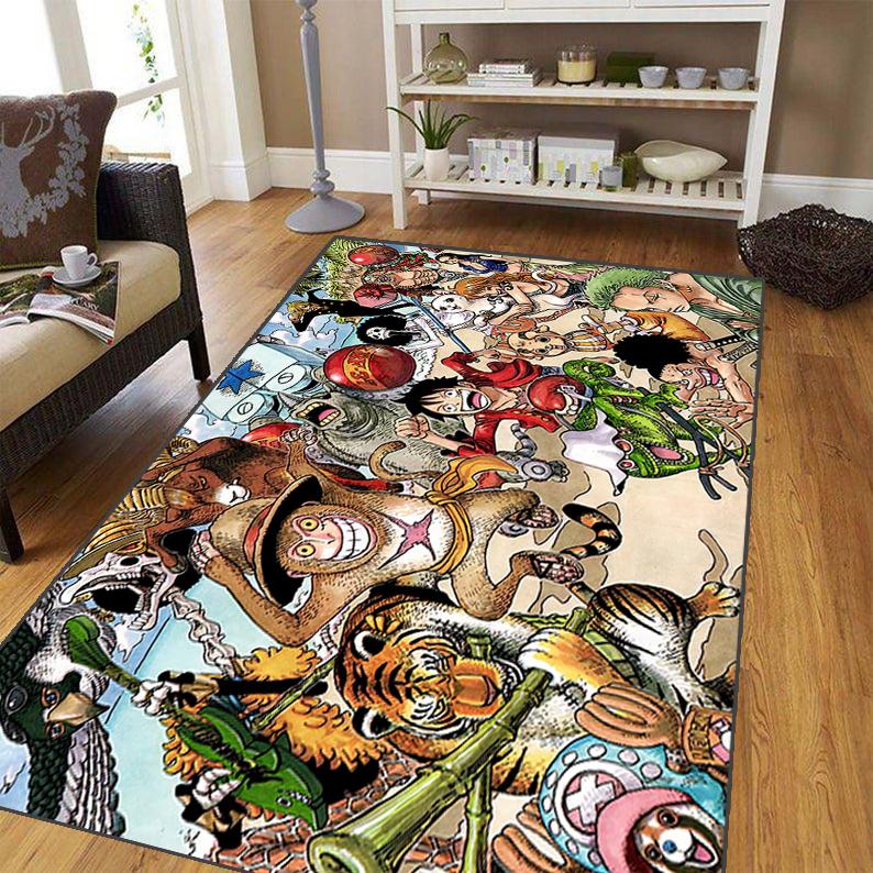Japanese Anime Carpet for Living Room,Soft Flannel Rug for Bedroom ,Anti-Slip  BATHROOM Mat,  Baby Play Mat,large Aircraft Rug