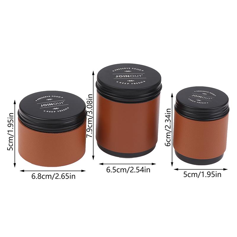 Portable Mini Coffee Bean Storage Jar Aluminum Alloy Coffee Powder Sealed Tank Outdoor Camping Coffee Bean Tea Storage Container