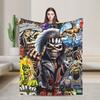 I-Irons M-Maidens Flannel Blanket Winter  Warm Bedding Throws for Girls Boys Couch Chair Aesthetic Bedspread Sofa Bed Cover