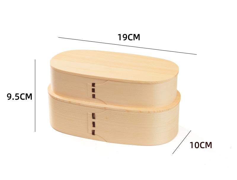 

Двухъярусный ланч-бокс из белой сосны, японский ретро, изогнутая ива, одноярусный, большой вместимости, контейнер для свежих фруктов, бытовой ланч-бокс 2&2 жёлтый