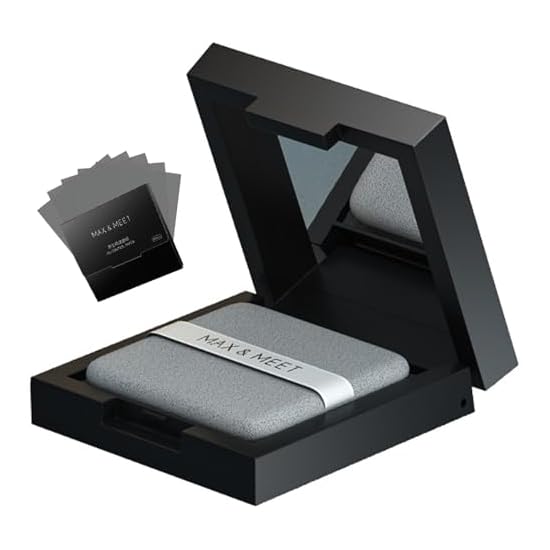Oil Blotting Paper, 300 Sheets, with Powder Puff and Mirror, Oil Reduction, Oil Control, Unisex, Pre